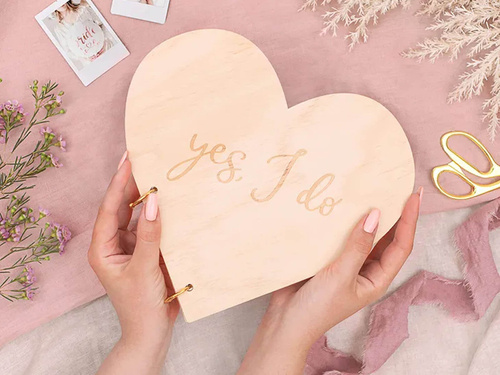 Fa esküvői vendégkönyv Szív - 20 lap