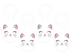 Palack akasztók Kitten - 8 db.