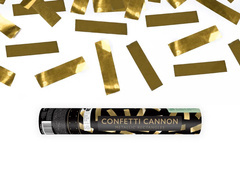 Lövőcső - arany metál konfetti - 28 cm - 1 db.