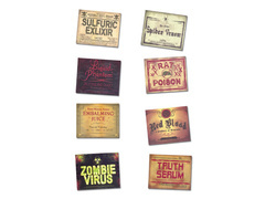 Halloween palackcímkék - 8 db.