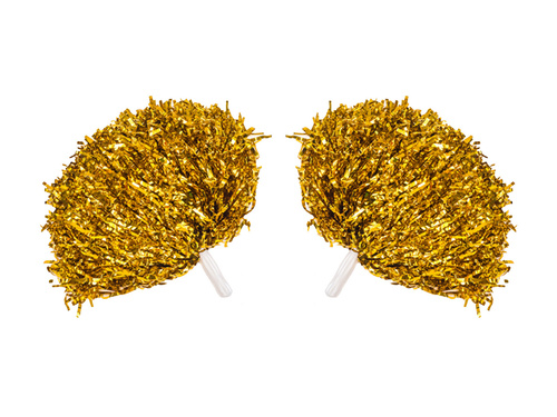 Fémszínű arany pomponok - 2 db.