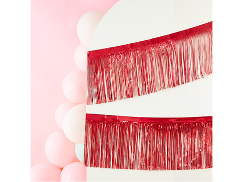 Függöny - piros függöny - 30 cm x 300 cm