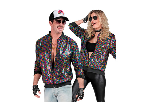 Party flitteres dzseki - bomber dzseki - többszínű