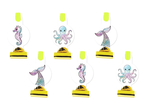 Trombitasípok kibontva Hableány - 6 db