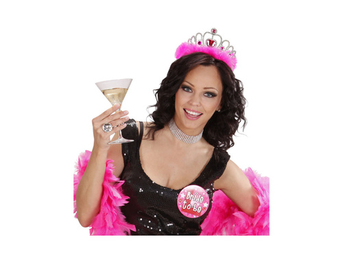 Girls Night Out tiara rózsaszín ékszerekkel és szőrmével