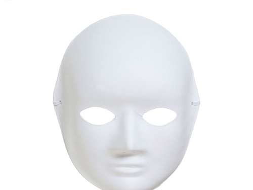 DIY fehér papírmaszk - 1 db.