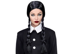 Paróka fekete copfokkal - 1 db.