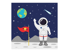 Kozmosz születésnapi szalvéták - 33 cm - 20 db.