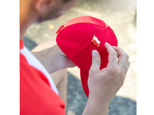 Lengyel zászló kitűző - 2,5 x 2 - 4 db.