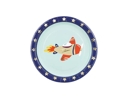 Papírtányérok Repülőgép - 18 cm - 6 db.