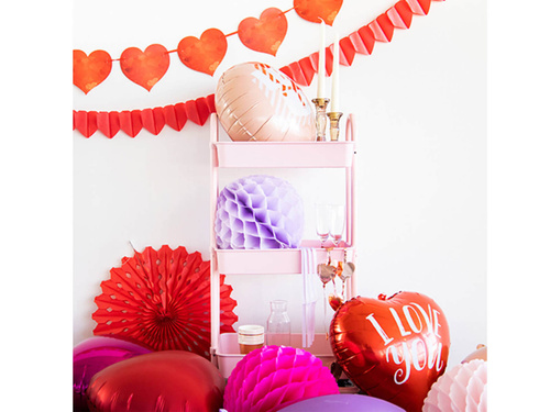 Fólia szívek füzér - 6 m - 1 db.