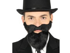 Fekete bajusz és szakáll - 1 db.