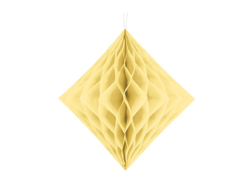 Függődísz sárga gyémánt - 30 cm - 1 db.