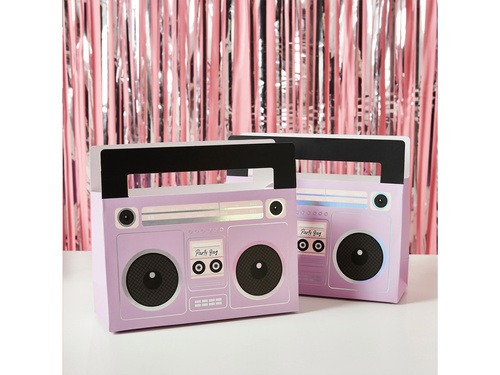 Boombox papírzacskó - 20.5cm x 17.5cm - 5 db.