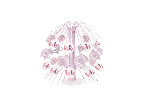 Asztali dekoráció rózsaszín elefánt - 30 cm - 1 db.