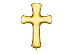 Arany kereszt fólialufi - 63 x 91 cm - 1 db.