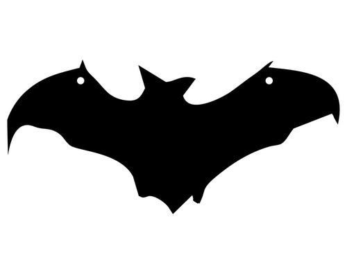 Halloween papírdenevér 14-17 cm - 1 db.