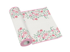 Dekoracja bieżnik na stół Różowe Kwiaty - 40 cm x 24 m - 1 szt.