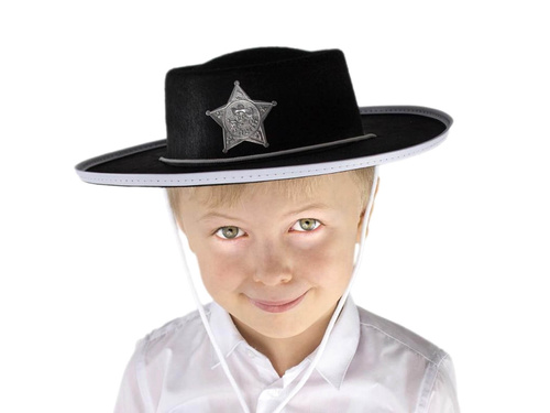 Sheriff sapka fekete - 1 db.