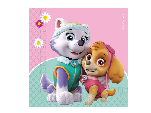 Psi Patrol Skye és Everest születésnapi szalvéta - 33 cm - 20 db.