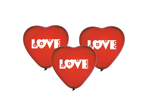 Szerelmes szívek latex lufi - 5 db.