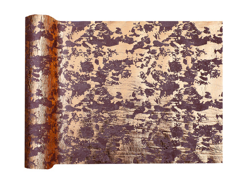 Fémezett asztali futó dekoráció - rózsaszín arany - 28 cm x 2,5 m - 1 db.