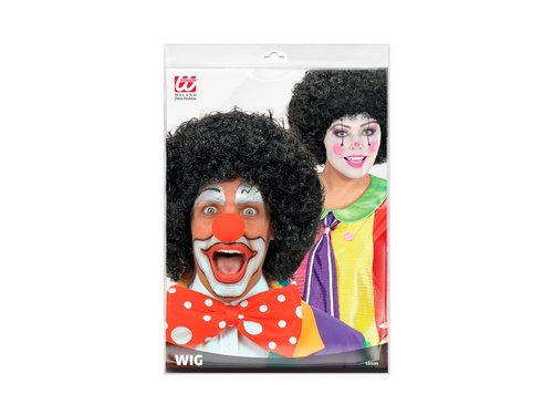 Fekete bohóc paróka afro haj