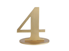 Négyes számú arany asztali dísz - 1 db.