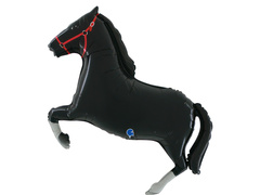 Fekete ló fólialufi - 73x80 cm - 1 db.