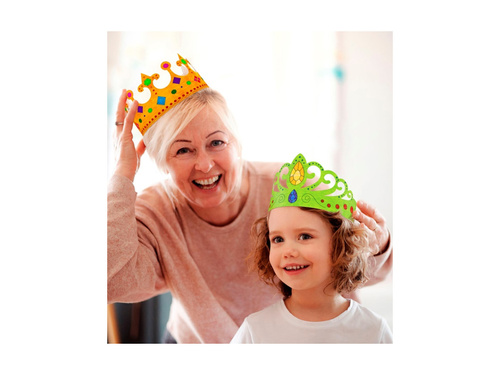 6 darabos papírkorona készlet festéshez - 3 minta - mix