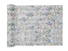 Asztali futó dekoráció zöld levelekkel - 26 cm x 3 m - 1 db.