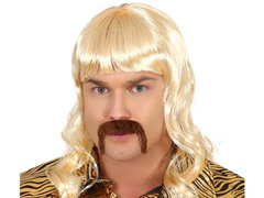 Disco szőke férfi paróka + bajusz