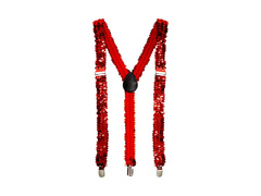 Piros flitteres nadrágtartó