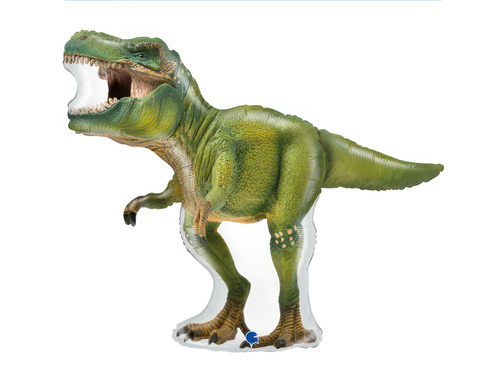 Dinoszaurusz T-rex zöld fólialufi - 91x74 cm - 1 db.