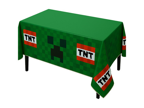 Asztalterítő szett + poharak + szalvéták + papírtányérok Pixels - 45 db.