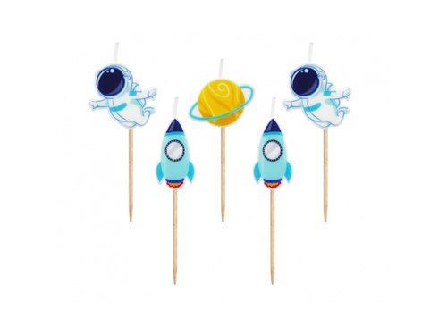 Kozmosz piknik gyertyák - 5 db.