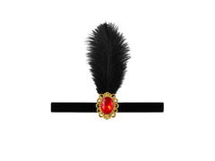 Retro tollas fejpánt fekete - 1 db.