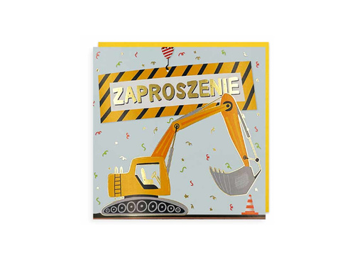 Születésnapi meghívók Excavator - 5 db.