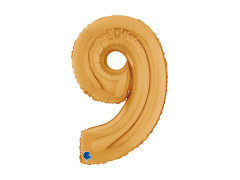 9-es számú aranyszínű fólialufi - 26" - 1 db.