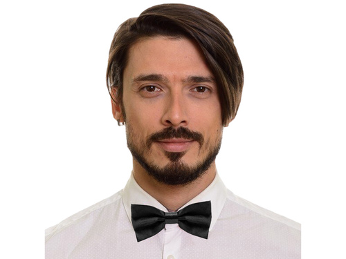 Klasszikus fekete csokornyakkendő - 12 cm - 1 db.