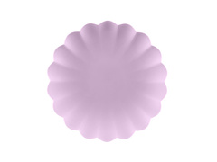 Műanyag tányérok lila színben, fodros - 22 cm - 4 db.