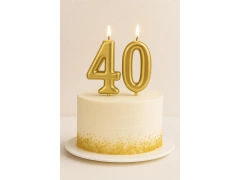 Arany számgyertyák - 40 - 2 db.