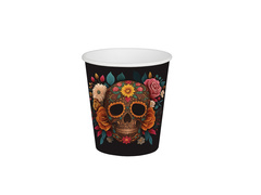 Dia De Los Muertos Halloween papírpoharak - 250 ml - 6 db.
