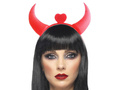 Világító ördögszarvak fejpánt - 1 db.