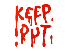 Vér "Keep Out" zselés matricák - 1 készlet