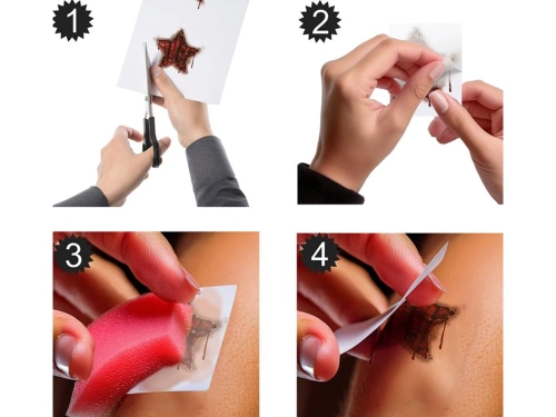 Öntapadós bohóc arc matricák