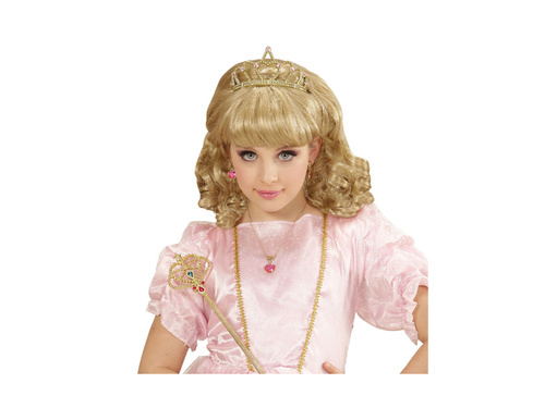 Szőke hercegnő paróka tiarával