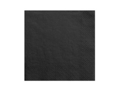 Fekete papírszalvéta - 33 cm - 20 db.