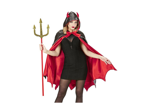 Arany spirális vasvilla piros nyéllel - 120 cm