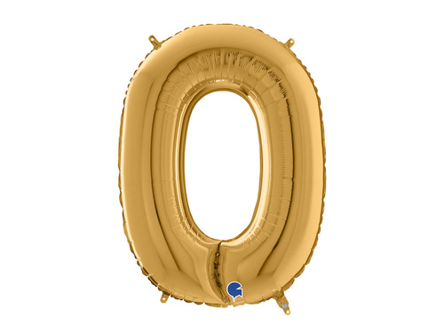 Fólialufi arany O betű - 66 cm - 1 db.